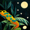 Gecko in the moonlight