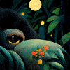 Toucan in the moonlight