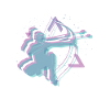 Balise fléchée Vaporwave Space