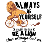 Lion on the bike