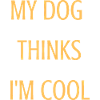 My dog thinks Im cool