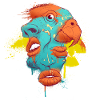 Gesicht Mash-up Illustration