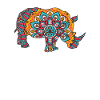 Mandala Rhinoceros Geometric Pattern
