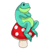 Grenouille au champignon