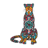Mandala Cheetah Modèle de géométrie