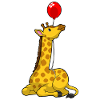 Girafe avec ballon