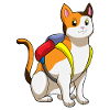 Chat avec cartable