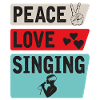 Peace Love Singing Chanteurs Musiciens