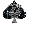 Skelett Totenkopf Schwarz