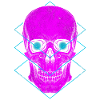 Vaporwave Schädel