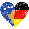 Kosovo Germany Flag Heart