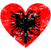 Albania Flag Heart