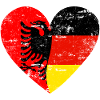 Albania Germany Flag Heart