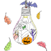 Halloween pumpkin with spider