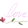 love flower word symbol