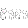 four cats cat symbol friends