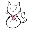 Cat cute cartoon heart