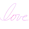 love word pink glitter