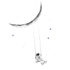Astronaute sur balançoire
