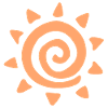 Simple sun logo