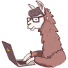 Lama Hipster on Macbook