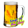 Beer. Soup of the day.