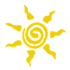 yellow sun, sun symbol