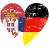 Serbie Allemagne Drapeau Cœur
