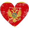 Montenegro Flag Heart