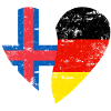 Faroe Islands Germany Flag Heart