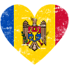 Moldova Flag Heart