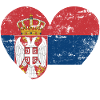 Serbie Drapeau Cœur