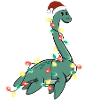 Christmas Lights Dinosaur Christmas