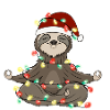 Christmas Lights Sloth Christmas