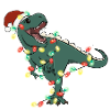Christmas Lights Dinosaur Christmas