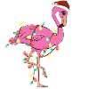 Christmas Lights Flamingo Weihnachten