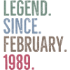 Legend Since February 1989