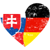 Slovakia Germany Flag Heart