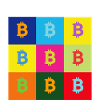 Bitcoin PopArt white