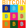Bitcoin PopArt orange