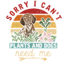 Garden, gardeners, plants and dogs