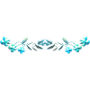 line flowers blue
