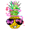 Ananas cool bunt spritzig
