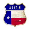 Austin Texas crest flags design