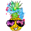 tangy pineapple fruit with face