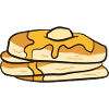 Pancakes - maple syrup and butter