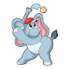 Éléphant jouant au baseball