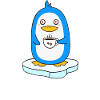 Koffeinierter Pinguin Morgenmuffel Kaffeetrinker