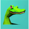 Crocodile Profile - Polygonal
