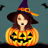 Sorcière adolescente d’Halloween